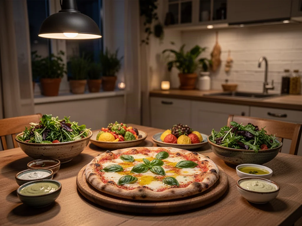 Wieczór z pizzą w jasnym wnętrzu: jak go zorganizować bez stresu
